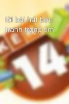 lời bài hát bức tranh trong tim