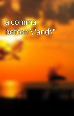 a comma before \