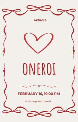|AKRASIA - 19:00| ONEROI. 