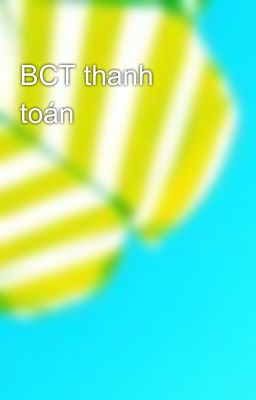 BCT thanh toán