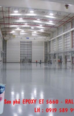 Sơn sàn epoxy có độ bám dính tốt dành cho nhà xưởng tại Hà Nội//